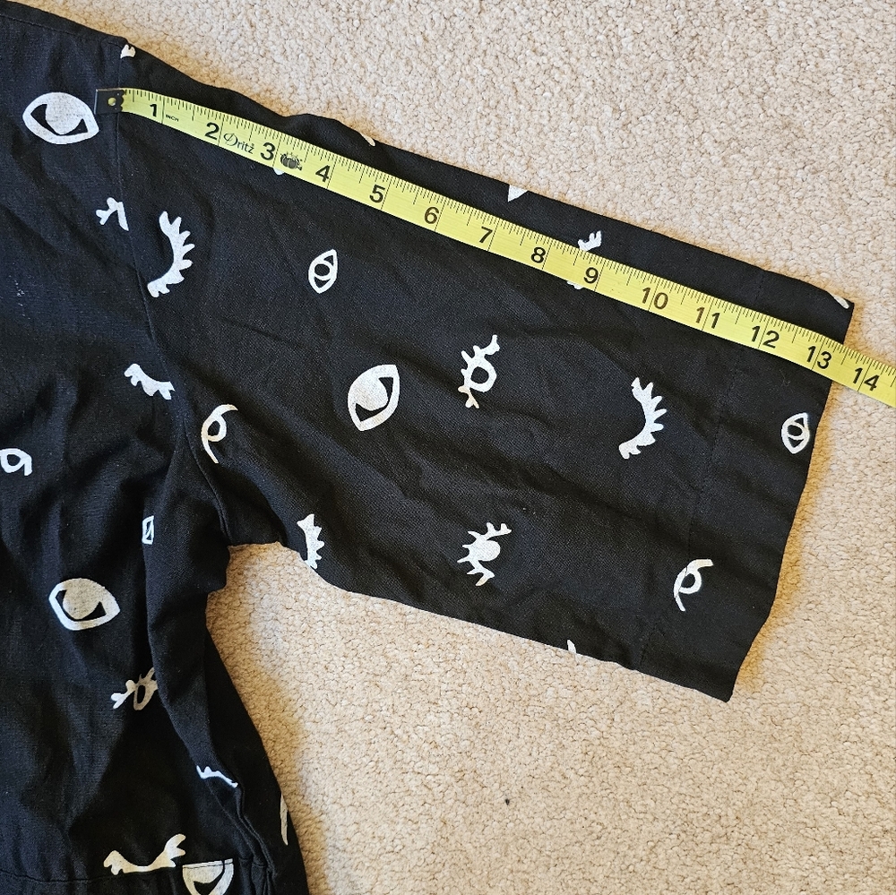 Mata Traders Cotton Dress Onyx Eyes Pattern Size S - Picture 4 of 11
